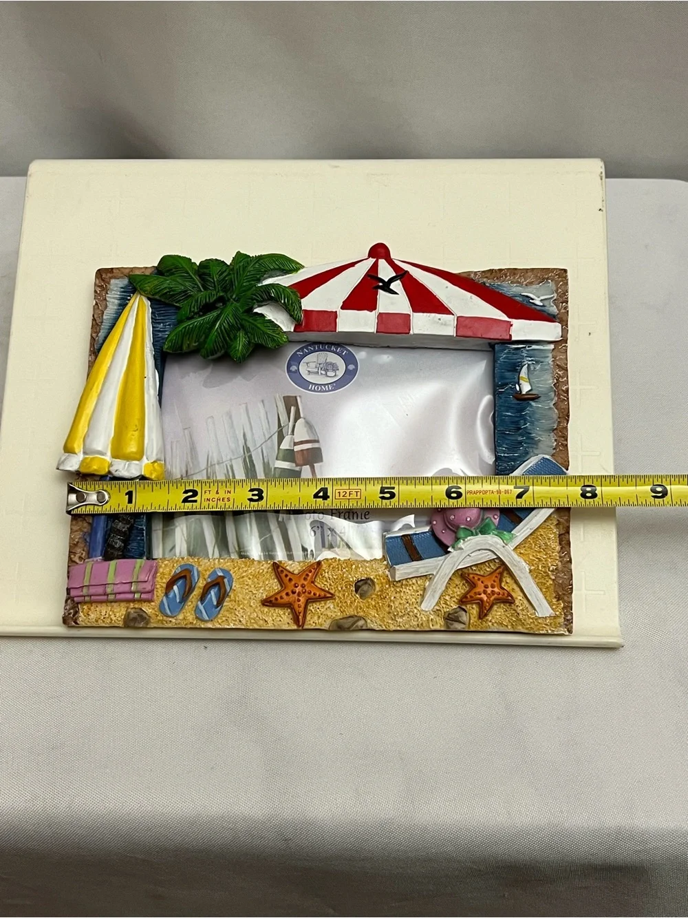 Nantucket Home Beach Picture Frame 6x4 Palm Tree Umbrella Coastal Nautical